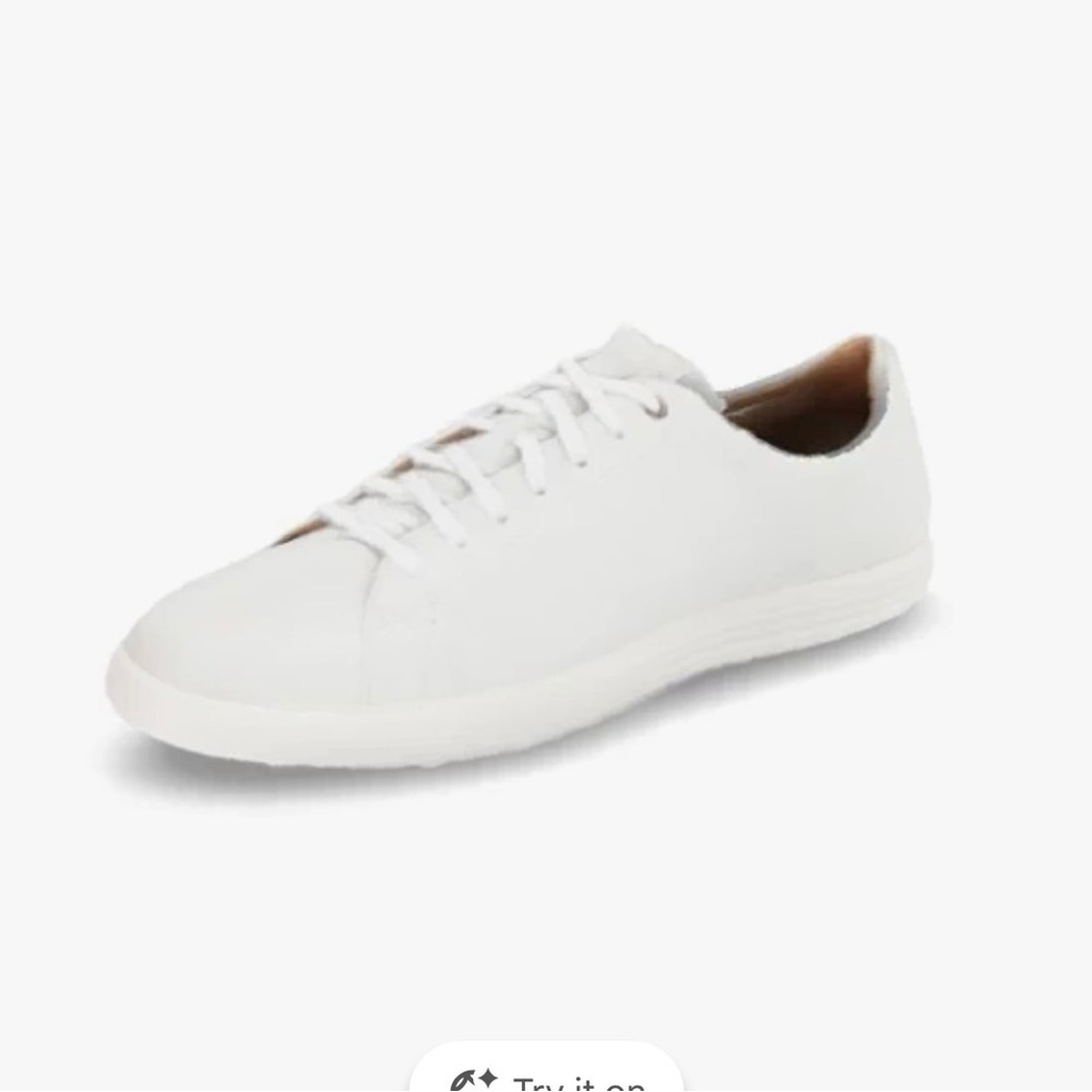 Cole Haan Grand Crosscourt IIWhite Men's leather Sneakers 12 1/2 w new tried on